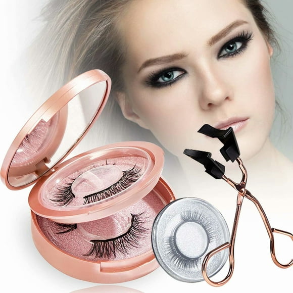 3 Pairs Soft Magnetic False Eyelashes Magnetic Eyelashes Applicator Tool Kit - Magnetic Eyelashes without Eyeliner