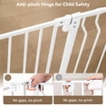 thumbnail image 5 of Pet Gate, 29.5''-43.7'' Dog Gates with Cat Door for Stairs & Doorways, Gate for Ages 6 to 36 Months, White, 5 of 8