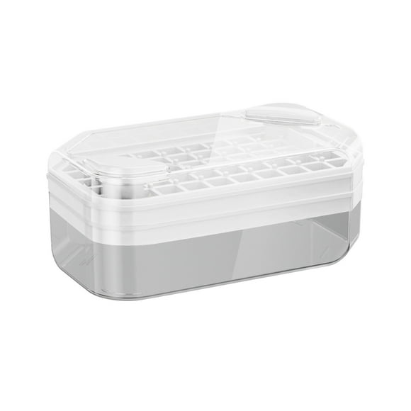 Iumwxz Household Ice Making Box Ice Ice Block Ice Block Storage Box One Click Press Ice Ice Box Set home tool White Plastic 50% Off Clear