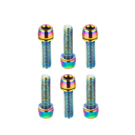 

UDIYO 6Pcs M5x18mm Bicycle Stem Screw Anti-deform Corrosion-resistant Steel Handle Screws