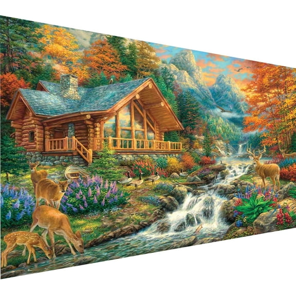 YALKIN 5D Diamond Painting Kits for Adults DIY Large Animal Full Round Drill (27.56 x 15.7 inch) Embroidery Pictures Arts Painting for Home Wall Decor