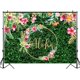 thumbnail image 2 of Fondo Aloha, luau tropical, cumpleaños, baby shower, decoración para fiesta, fondo de hierba verde hawaiana tropical para fotografía, pancarta para fotomatón, 2 of 4