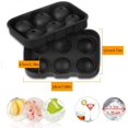thumbnail image 2 of Silicone Ice Cube Tray, Large Ice Cube with Lid, Set of 2 Easy Release Ice Cubes, Ice Cubes Tray, Ice Cube Molds for Water, Whiskey, Gin, DIY, BPA Free Cubes, 2 of 7