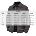 thumbnail image 4 of Josdec Men's Western Style Suede Trucker Jacket, Lapel Snap Button Casual Outerwear with Chest Flap Pockets for Vintage Street S‑3XL, 4 of 10