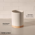thumbnail image 3 of Thyme & Table Modern Ceramic and Bamboo Kitchen Utensil Holder, 3 of 7