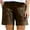Brown 1, variant on Women Shorts Casual High Waist Shorts Summer Solid Cotton Pocket Casual Shorts