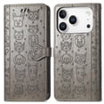 thumbnail image 1 of Funda Cartera FOXDOCK para iPhone 17 Pro , Flip PU con Relieve de Gatos y Perros, Tarjetero y Soporte, 1 of 6