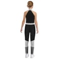 thumbnail image 2 of Aislor Kids Girls Metallic Shiny Gymnastic Unitards Rompers One-piece Bodysuit for Dance Training Silver 10, 2 of 6