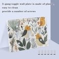 thumbnail image 4 of Dailycode Light Switch Plate Covers 3 Gang Wall Plate Plastics Outlet Covers for Kitchen Home Office Decor Cute Birds and Plants, 4 of 8