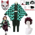 thumbnail image 2 of Tanjirou Kamado Cosplay Anime Demon Slayer Kimetsu No Yaiba Cosplay uniforme Haori Kimono peluca traje Halloween adulto Niño xuanjing unisex, 2 of 2