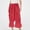 Red, variant on Women Pants Wide Leg Baggy Pants Capris Pants Casual Outfits Comfortable Work Pants Womens Dress Pants for Work