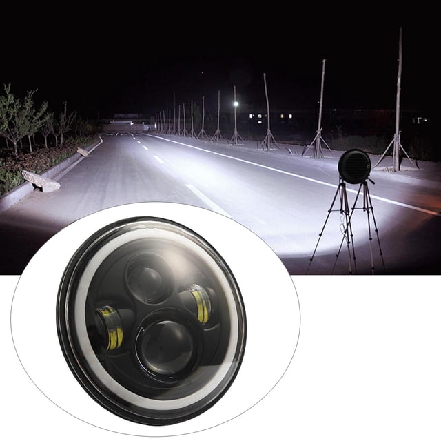 Luces de señal delanteros redondos de 7 pulgadas 200 W Cola faros de halo
