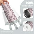 thumbnail image 3 of 1pc Pink Leopard 30oz Tumbler with Straw & Handle - Insulated Stainless Steel Cup | Holiday Gift for Man Women (Christmas, Valentine's, Birthday), 3 of 7