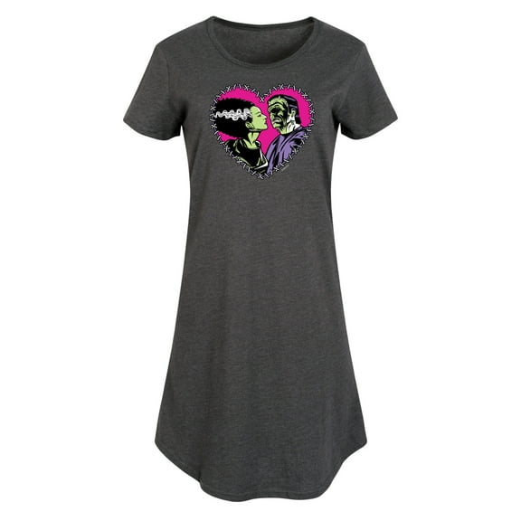 Classic Monsters - Frankenstein and Bride - Stitched Heart - Love At First Sight - Women's Any Way Dress