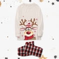 thumbnail image 2 of Fgnfyis Christmas Family Pajamas Matching Sets Deer Check Print Soft 2 Piece Set Sleepwear Nightwear, 2 of 4