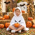 thumbnail image 4 of RUINIXCW Kids Toddler Baby Boy Girl Halloween Ghost Costume Kids Ghostface Print Cloak Hooded Cape Poncho Halloween Cosplay Party Outfit, 4 of 10