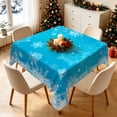 thumbnail image 4 of Tchckioa Winter Blue Snowflake Tablecloth for Restaurant Decor,70x70 Inch Square Stain Proof Table Cloth Cover, 4 of 7