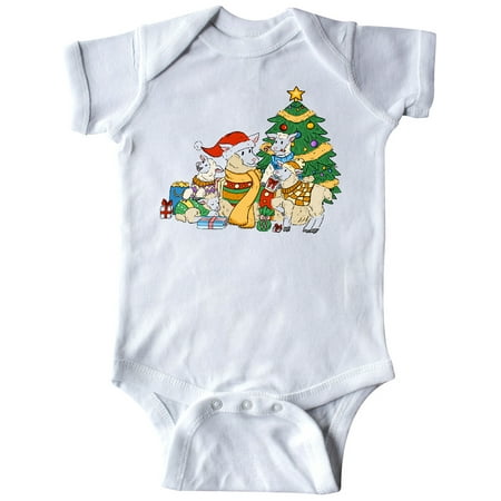 

Inktastic Christmas Sheep Family with Tree Gift Baby Boy or Baby Girl Bodysuit