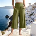 thumbnail image 2 of TRUBKH Shorts for Women Pockets Board Shorts Straight Leg Pants Beach Drawstring Short Active Wear Running Shorts Running Shorts Flowy Pants for Women Vacation Outfits Green S, 2 of 5