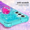 thumbnail image 3 of Clear Case for Samsung Galaxy A24 4G with Kickstand for Girls Women, Liquid Glitter Sparkle Bling Cute Case Gradient Quicksand Cover for Samsung Galaxy A24 4G JB Bluish Violet, 3 of 16