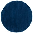 thumbnail image 2 of SAFAVIEH Milan Harlow Solid Plush Shag Area Rug, Navy, 8' x 8' Round - Modern Design, Navy, Non-Shedding & Easy Cleaning, Ultra Plush Thick Pile, Ideal for Living Room, Bedroom, 2 of 12