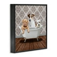 thumbnail image 3 of Stupell Industries Bath Buddies Dog Trio Black Framed Giclee Art design by Marcus Prime, 24 x 24, 3 of 8