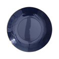 thumbnail image 2 of BalsaCircle 10 Round 10" Navy Blue Glossy Disposable Salad Dinner Plastic Plates Gold Trim Party Events Decorations, 2 of 8