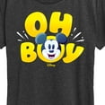 thumbnail image 3 of Disney - Oh Boy Mickey Face - Women's Short Sleeve Graphic T-Shirt, 3 of 5