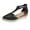 Black, variant on LIJCC Womens Espadrilles Pointed Toe Wedge Sandals Closed Toe Slingback Wedges Adjustable Ankle Strap Pumps Platform Heeled Outdoor Party Sandal