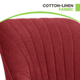 thumbnail image 6 of Magshion Upholstered Accent Chairs Set of 2, Modern Cotton-linen Single Sofa Armchair, for Living Room, Burgundy, 6 of 10