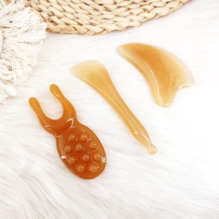 3pc Resin Face Lifting Guasha Scraping Massage Facial Tools Massage Plate Nose Lifting Nose Massager