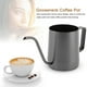 thumbnail image 4 of Cafetera de acero inoxidable, cafetera con cuello de cisne de acero inoxidable de 350 ml, hervidor de café con cuello de cisne, diseño aerodinámico, 4 of 8