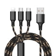 thumbnail image 1 of 1.2m 3 en 1 TYPE-C Micro USB 8PIN Cable de datos de carga Línea 2.8A Cable de datos Reemplazo del cable de datos del teléfono Eigraketly DZ4225-01, 1 of 2
