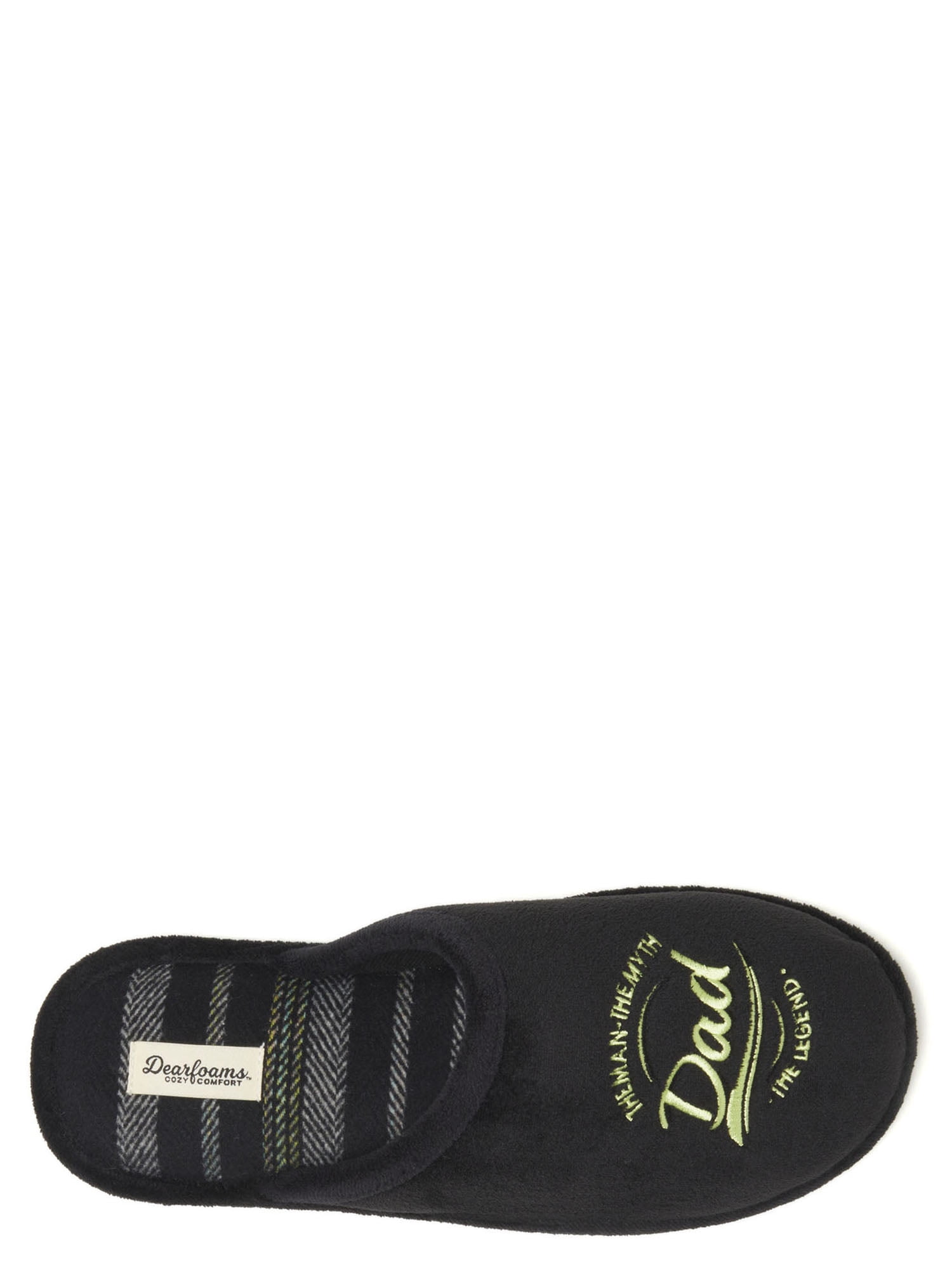 Dearfoams Cozy Comfort Men's Terry Slogan Scuff