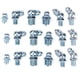 thumbnail image 3 of 80pcs Straight Bend Grease Zerk 1/8in-28 45° Galvanized Blue Zinc Iron Hexagonal Nozzle, 3 of 9