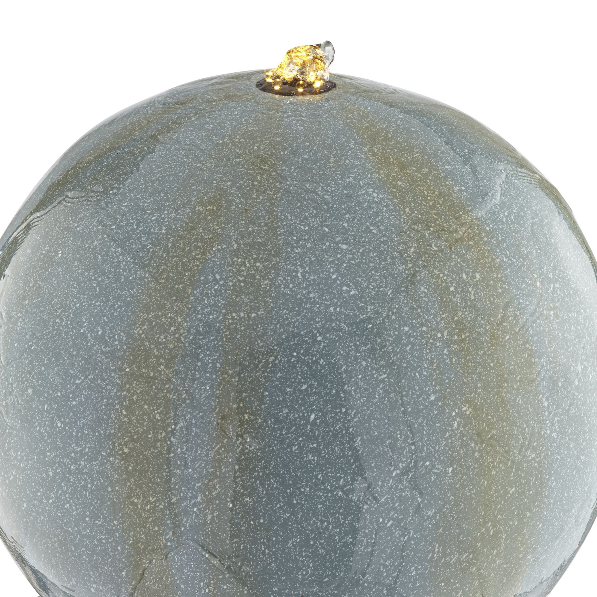 Ball and Pillar 34 1/4" High Large Modern Indoor Outdoor Decor Faux Stone Floor Fountain with Light LED Bubbler