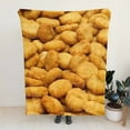 thumbnail image 5 of Golden Chicken Nuggets 3D Funny Realistic Food Ultra-Soft Throw Blanket 50"x40" Travel All Season Bed Sofa Dorm Decor Bedding Bedroom, 5 of 9