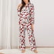 thumbnail image 2 of Balery Red Food Conjunto de Pijama con Estampado para Mujer, Conjunto de Dos Piezas con Manga Larga, Ropa de Dormir Suave con Bolsillos, Pijamas Cómodos-Small, 2 of 7