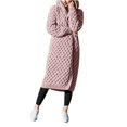 thumbnail image 5 of Abrigo de otoño e invierno para mujer, de color liso, de moda, cárdigan largo de aguja para mujer, suéter tejido con capucha, ropa para mujer, 5 of 5