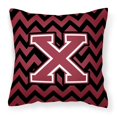 thumbnail image 1 of Almohada decorativa de tela negra Caroline's Treasures CJ1052-XPW1414 Chevron Granate 14 H x 14 W multicolor, 1 of 1