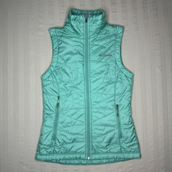 Columbia Vest Women's XS Aqua Mighty Lite III Omni Heat Outdoor Zip Jacket Women's