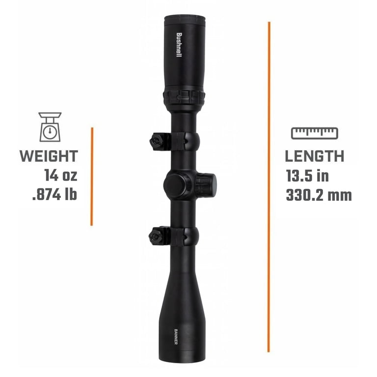 Bushnell Banner 3-9x40mm Riflescope, Dusk & Dawn Brightness, BDC