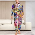 thumbnail image 6 of Kirby Men's Hooded Jumpsuit - Zip Up One Piece Pajamas Soft Cozy Winter Warm Plush Loungewear, 6 of 8