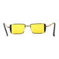 thumbnail image 4 of SA106 Mens Rimless Luxury Square Rectangle Ornate Metal Rim Sunglasses Gold Yellow, 4 of 4