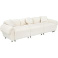 thumbnail image 6 of Tabaray 112" Modular Sectional Sofa Couch, 3 Seater Couch with Deep Seat, Modern Sectional Couches for Living Room, Comfy Cloud Couch, Sleeper Sofa with Thick Armrest for Apartment Lounge, Beige, 6 of 8
