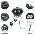 thumbnail image 4 of 18 Inch Portable Charcoal Grill Barbecue Grill with Wheels for Outdoor Courtyard Picnic Camping Tailgating BBQ Kettle$$Garden & Patio, 4 of 7