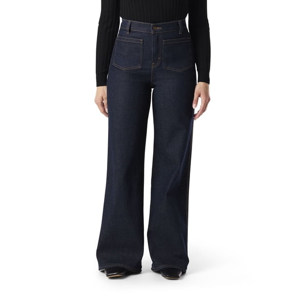 Levi Strauss Signature Women's and Women's Plus Patch Pocket Loose Wide Leg Jeans, Sizes 2-20