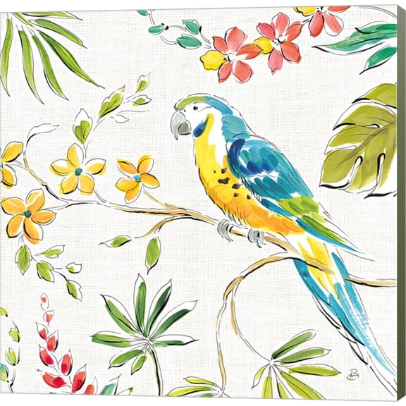 Tropical Oasis IV White by Daphne Brissonnet, Canvas Wall Art