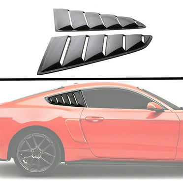 Fits 15-20 Ford Mustang OE Style Side Matte Black Window Louvers - Matte Black