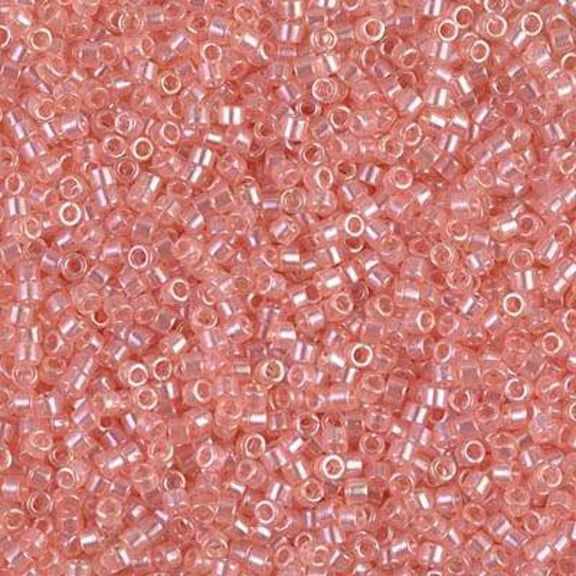 Miyuki Delica Seed Beads DB0106/DB106 11/0 Transparent Shell Pink Glazed Luster 7.2 Grams